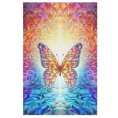 Schmetterling-Puzzlespiel Aus Holz, 1000 Puzzleteile, Puzzle Für Teenager Und Erwachsene, Kreatives Spielzeug, Puzzles, 78×53cm von LCWWW