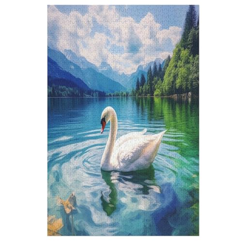 Schwan Puzzles 1000 Teile Erwachsener Kniffel Spaß Für Die Ganze Familie, Holzpuzzle Kinder Erwachsene, Impossible Puzzle Schwer 78×53cm Schwan Puzzles 1000 Teile Erwachsener Kniffel Spaß Für Die Ganze Familie, Holzpuzzle Kinder Erwachsene, Impossible Puzzle Schwer 78×53cm von LCWWW