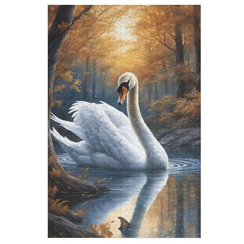 Schwan-Puzzlespiel Aus Holz, 1000 Puzzleteile, Puzzle Für Teenager Und Erwachsene, Kreatives Spielzeug, Puzzles, 78×53cm Schwan-Puzzlespiel Aus Holz, 1000 Puzzleteile, Puzzle Für Teenager Und Erwachsene, Kreatives Spielzeug, Puzzles, 78×53cm von LCWWW