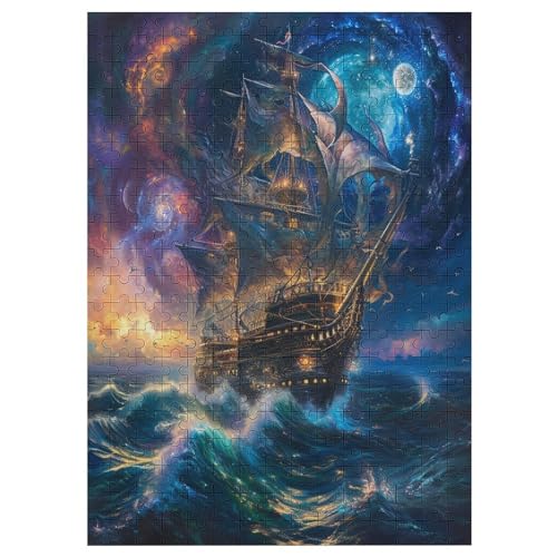 Segelschiff Puzzles 300 Teile Für Jugendliche Kreatives Holzpuzzlespielzeug Familienspiel Schwierigkeitsgrad Herausforderungspuzzles 42×30cm von LCWWW