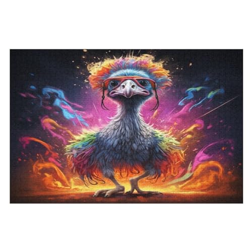 Strauß Holzpuzzle Für Erwachsene Teenager Stress Abbauen Familien-Puzzlespiel Poster 1000-teiliges Puzzle Kinder Lernspiel （75×50cm） von LCWWW