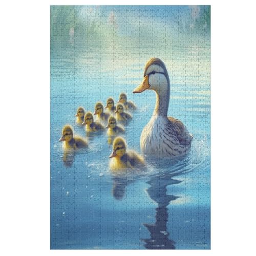 Süße Ente-Puzzlespiel Aus Holz, 1000 Puzzleteile, Puzzle Für Teenager Und Erwachsene, Kreatives Spielzeug, Puzzles, 78×53cm Süße Ente-Puzzlespiel Aus Holz, 1000 Puzzleteile, Puzzle Für Teenager Und Erwachsene, Kreatives Spielzeug, Puzzles, 78×53cm von LCWWW