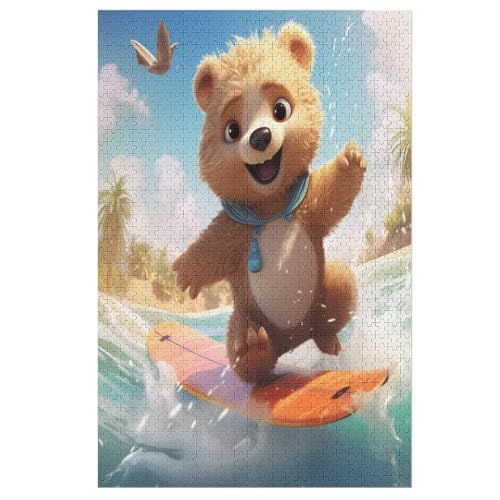 Süßer Bär 1000 Teile Puzzles Für Erwachsene,Holzpuzzle - Verringerter Druck Schwieriges Unmögliche Puzzle Für 12+ Kinder 78×53cm Süßer Bär 1000 Teile Puzzles Für Erwachsene,Holzpuzzle - Verringerter Druck Schwieriges Unmögliche Puzzle Für 12+ Kinder 78×53cm von LCWWW