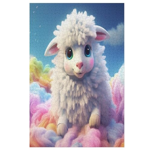 Süßes Schaf 1000 Teile Puzzles Für Erwachsene, Impossible Puzzle, Geschicklichkeitsspiel Für Die Ganze Familie, Kinder Holzpuzzle 78×53cm Süßes Schaf 1000 Teile Puzzles Für Erwachsene, Impossible Puzzle, Geschicklichkeitsspiel Für Die Ganze Familie, Kinder Holzpuzzle 78×53cm von LCWWW