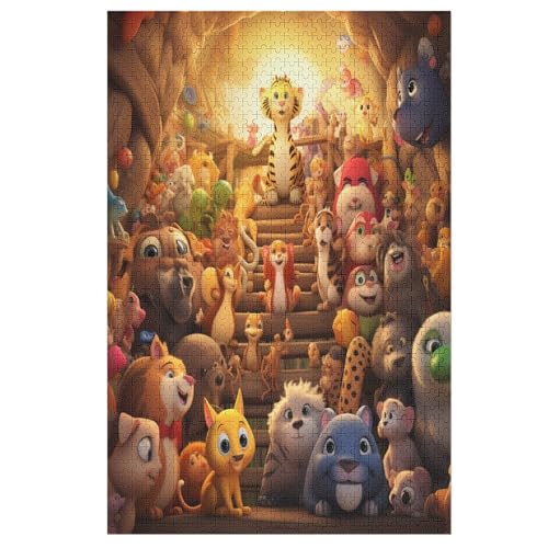 Tierfamilie Holzpuzzle - 1000 Teiliges Jigsaw Knobelspiel - Puzzle Für Erwachsene & Kinder - Outdoor & Reisespielzeug 78×53cm Tierfamilie Holzpuzzle - 1000 Teiliges Jigsaw Knobelspiel - Puzzle Für Erwachsene & Kinder - Outdoor & Reisespielzeug 78×53cm von LCWWW
