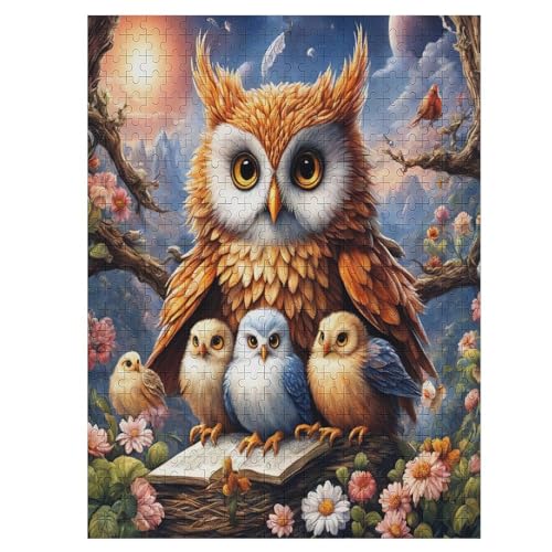 Tierische Eule Holzpuzzle 500 Teile Klassische Puzzles Erwachsene Kinder Puzzle DIY Kit Holzspielzeug Einzigartiges Geschenk 55×41cm Tierische Eule Holzpuzzle 500 Teile Klassische Puzzles Erwachsene Kinder Puzzle DIY Kit Holzspielzeug Einzigartiges Geschenk 55×41cm von LCWWW