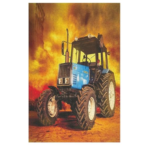 Traktor Puzzle, Puzzles Für Erwachsene Kinder, 1000 Teile Holzpuzzle, Für Jugendliche Herausforderungsspielzeug 78×53cm von LCWWW