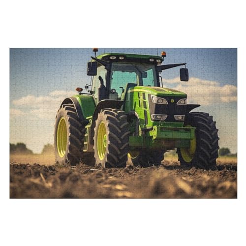 Traktor Puzzle 1000 Teile, Holzpuzzle Für Erwachsene Kinder, Impossible Puzzles, Geschicklichkeitsspiel Für Die Ganze Familie （75×50cm） von LCWWW