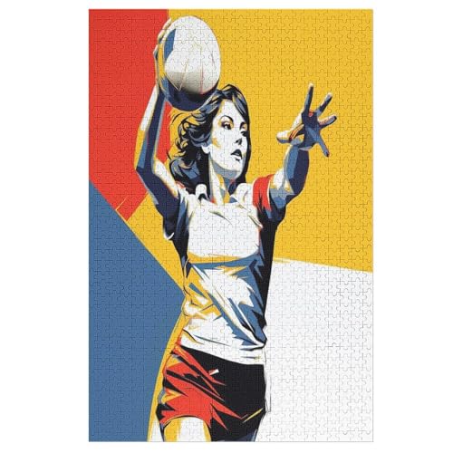 Volleyball Puzzle 1000 Teile, Holzpuzzle Für Erwachsene Kinder, Impossible Puzzles, Geschicklichkeitsspiel Für Die Ganze Familie 78×53cm Volleyball Puzzle 1000 Teile, Holzpuzzle Für Erwachsene Kinder, Impossible Puzzles, Geschicklichkeitsspiel Für Die Ganze Familie 78×53cm von LCWWW