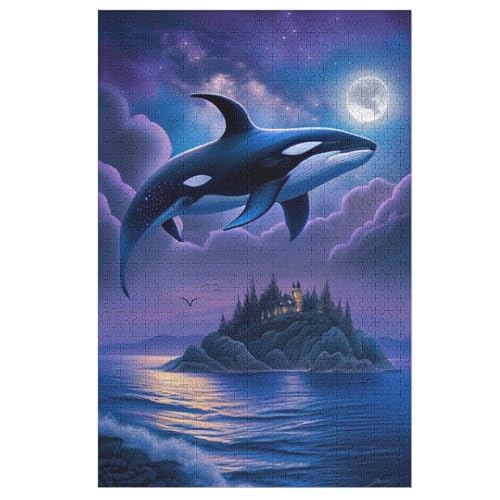 Wal 1000 Teile Puzzles Für Erwachsene, Impossible Puzzle, Geschicklichkeitsspiel Für Die Ganze Familie, Kinder Holzpuzzle 78×53cm Wal 1000 Teile Puzzles Für Erwachsene, Impossible Puzzle, Geschicklichkeitsspiel Für Die Ganze Familie, Kinder Holzpuzzle 78×53cm von LCWWW