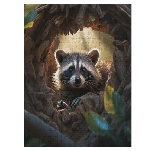 Waschbär 500 Teile Premium-Puzzles Für Erwachsene Kinder- Holzpuzzles Spaß Und Lernspiele - Perfekte Puzzle-Geschenke 55×41cm Waschbär 500 Teile Premium-Puzzles Für Erwachsene Kinder- Holzpuzzles Spaß Und Lernspiele - Perfekte Puzzle-Geschenke 55×41cm von LCWWW