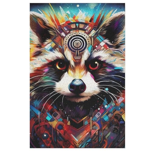 Waschbär -Puzzle, 1000 Teile,Holzpuzzle Für Erwachsene Kinder, Lustiges Spielzeug, Denkspiel, Bildungsspiel, 78×53cm Waschbär -Puzzle, 1000 Teile,Holzpuzzle Für Erwachsene Kinder, Lustiges Spielzeug, Denkspiel, Bildungsspiel, 78×53cm von LCWWW