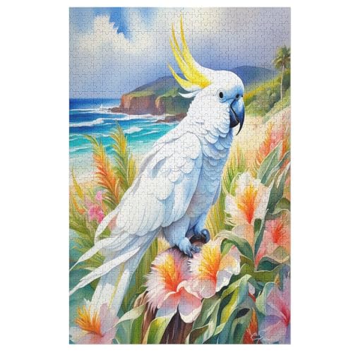 White Papagei Puzzle Für Erwachsene,1000-teiliges Puzzles, Für Kinder,Holzpuzzle,Lernspielzeug, 78×53cm White Papagei Puzzle Für Erwachsene,1000-teiliges Puzzles, Für Kinder,Holzpuzzle,Lernspielzeug, 78×53cm von LCWWW
