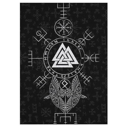 Wikingermythos 300 Teile Puzzles Für Erwachsene, Impossible Puzzle, Geschicklichkeitsspiel Für Die Ganze Familie, Kinder Holzpuzzle 42×30cm von LCWWW