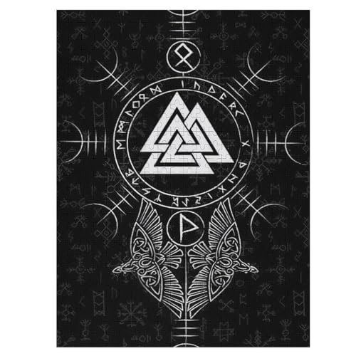 Wikingermythos Puzzles 500 Teile Für Jugendliche Kreatives Holzpuzzlespielzeug Familienspiel Schwierigkeitsgrad Herausforderungspuzzles 55×41cm von LCWWW