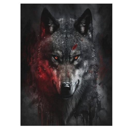 Wolf 500 Teile Premium-Puzzles Für Erwachsene Kinder- Holzpuzzles Spaß Und Lernspiele - Perfekte Puzzle-Geschenke 55×41cm Wolf 500 Teile Premium-Puzzles Für Erwachsene Kinder- Holzpuzzles Spaß Und Lernspiele - Perfekte Puzzle-Geschenke 55×41cm von LCWWW