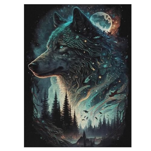 Wolf 500 Teile Premium-Puzzles Für Erwachsene Kinder- Holzpuzzles Spaß Und Lernspiele - Perfekte Puzzle-Geschenke 55×41cm Wolf 500 Teile Premium-Puzzles Für Erwachsene Kinder- Holzpuzzles Spaß Und Lernspiele - Perfekte Puzzle-Geschenke 55×41cm von LCWWW