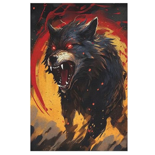 Wolf Holzpuzzle 1000 Teile,Puzzles Für Erwachsene, Impossible Puzzle, Kinder Legespiel 78×53cm Wolf Holzpuzzle 1000 Teile,Puzzles Für Erwachsene, Impossible Puzzle, Kinder Legespiel 78×53cm von LCWWW