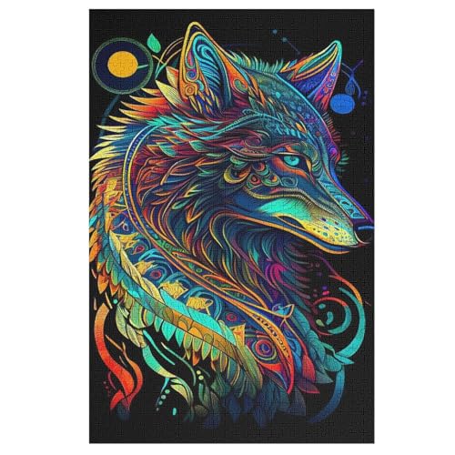 Wolf Holzpuzzle 1000 Teile Klassische Puzzles Erwachsene Kinder Puzzle DIY Kit Holzspielzeug Einzigartiges Geschenk 78×53cm Wolf Holzpuzzle 1000 Teile Klassische Puzzles Erwachsene Kinder Puzzle DIY Kit Holzspielzeug Einzigartiges Geschenk 78×53cm von LCWWW