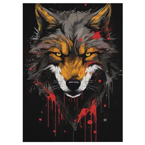Wolf Holzpuzzle 300 Teile Klassische Puzzles Erwachsene Kinder Puzzle DIY Kit Holzspielzeug Einzigartiges Geschenk 42×30cm Wolf Holzpuzzle 300 Teile Klassische Puzzles Erwachsene Kinder Puzzle DIY Kit Holzspielzeug Einzigartiges Geschenk 42×30cm von LCWWW