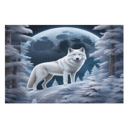 Wolf-Puzzlespiel Aus Holz, 1000 Puzzleteile, Puzzle Für Teenager Und Erwachsene, Kreatives Spielzeug, Puzzles, （75×50cm） von LCWWW
