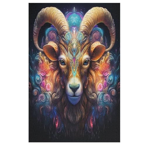 Ziege Puzzle Für Erwachsene,1000-teiliges Puzzles, Für Kinder,Holzpuzzle,Lernspielzeug, 78×53cm Ziege Puzzle Für Erwachsene,1000-teiliges Puzzles, Für Kinder,Holzpuzzle,Lernspielzeug, 78×53cm von LCWWW