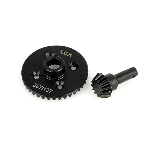 LCX Racing 1/10 RC Crawler Car AR14B Achse gehärteter Stahl Heavy Duty Kegelrad-Set -38T/13T für Axial RBX10 RYFT AXI03009 AXI03005, Upgrades Teile Zubehör (Getriebe) von LCX