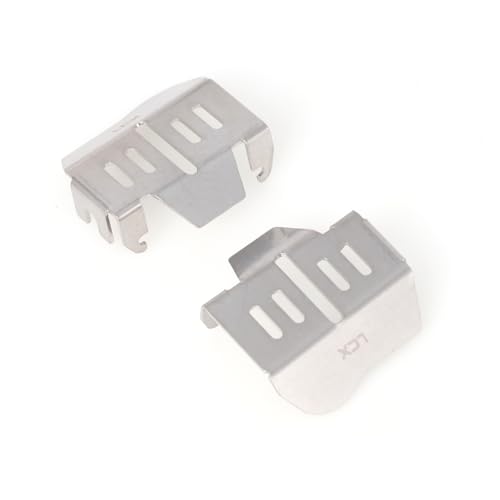 LCX Racing 1/10 RC Crawler Car Edelstahl Vorne und Hinterachse Guard Protector Set für TRX4 2021, Upgrades Teile Zubehör (Front Rear Axle Guard) von LCX