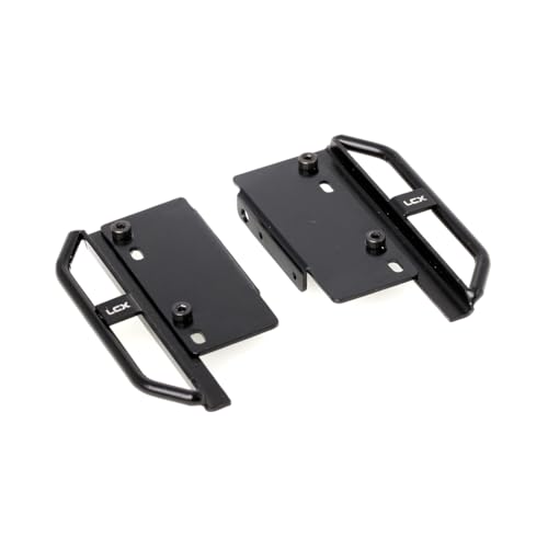 LCX Racing 1/24 RC Crawler Auto Metallschiene Stahl Seitenstufe Trittbrett Rock Slider für Axial SCX24 Deadbolt AXI90081 C10 AXI00001 JLU AXI00002, Upgrades Teile Zubehör von LCX