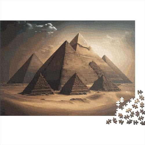 1000 Teile Ägyptische Pyramiden Puzzle für Erwachsene, Intellektuelles Spiel, Puzzle, Spielzeug für Kinder, 1000 Teile (75 x 50 cm) von LCZLCZ