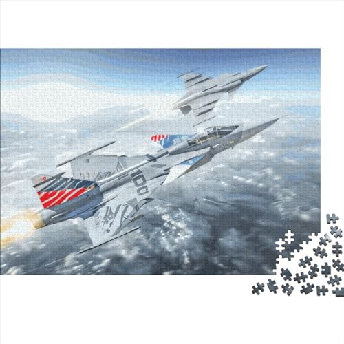 1000 Teile Jet Fighter Puzzles für Erwachsene, Intellektuelles Spiel, Puzzlespielzeug für Kinder, 1000 Teile (75 x 50 cm) von LCZLCZ