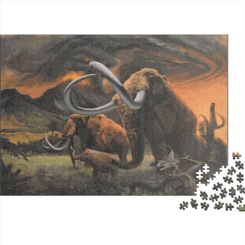 1000 Teile Puzzle für Erwachsene Mammuts Puzzlesets für Familien Holzpuzzles Brain Challenge Puzzle 1000 Teile (75 x 50 cm) von LCZLCZ