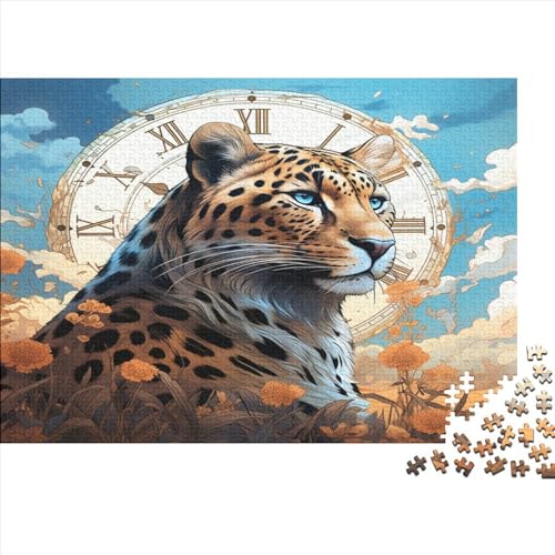 1000 Teile Puzzles Jaguar Leopard Puzzles für Erwachsene Holzpuzzles Lernspiel für Erwachsene Kinder 1000 Teile (75x50cm) von LCZLCZ
