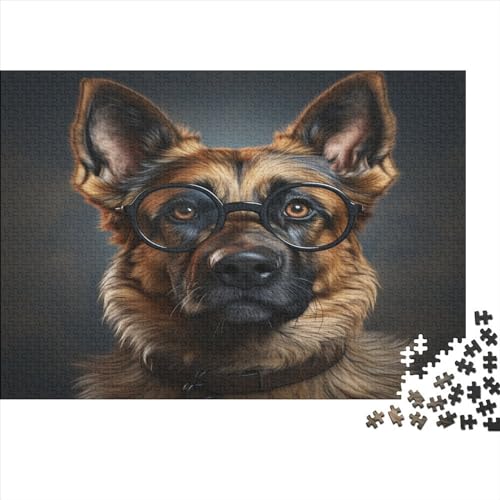 1000 Teile Puzzles Tierhund Holzpuzzles Anspruchsvolles Spiel Quadratische Puzzles für Erwachsene und Kinder 1000 Teile (75 x 50 cm) von LCZLCZ