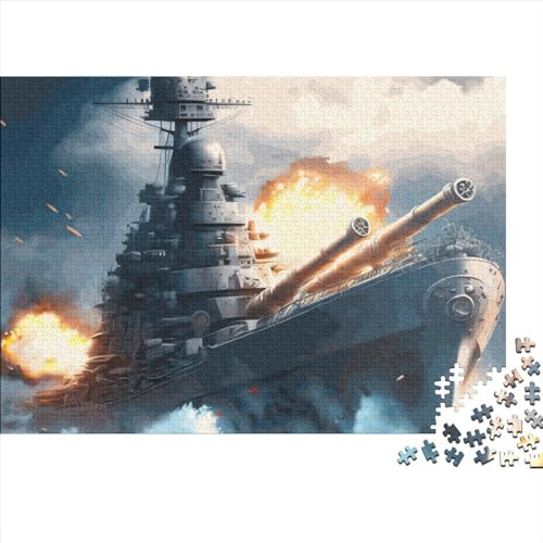 1000 Teile Schlachtschiff-Puzzle für Erwachsene, Intellektuelles Spiel, Puzzle-Spielzeug für Kinder, 1000 Teile (75 x 50 cm) von LCZLCZ