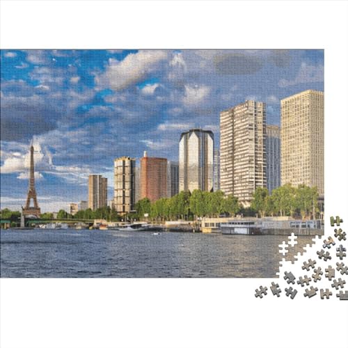 1000 Teile kreatives Puzzle, Paris, Geschenk-Puzzle, rechteckiges Puzzle-Spielzeug für Erwachsene, 1000 Teile (75 x 50 cm) von LCZLCZ