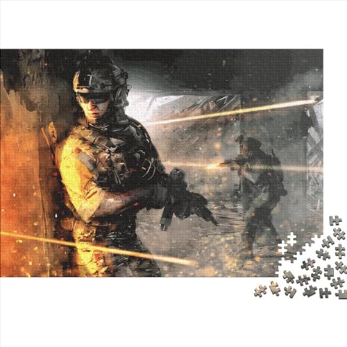 1000-teiliges Holzpuzzle „Armeesoldaten“ für Erwachsene und Kinder zum Stressabbau, 1000 Teile (75 x 50 cm) von LCZLCZ