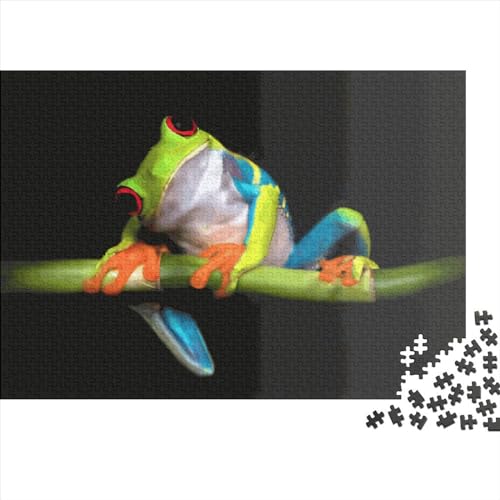 1000-teiliges Holzpuzzle „Frosch“ für Erwachsene und Kinder zum Stressabbau, 1000 Teile (75 x 50 cm) von LCZLCZ