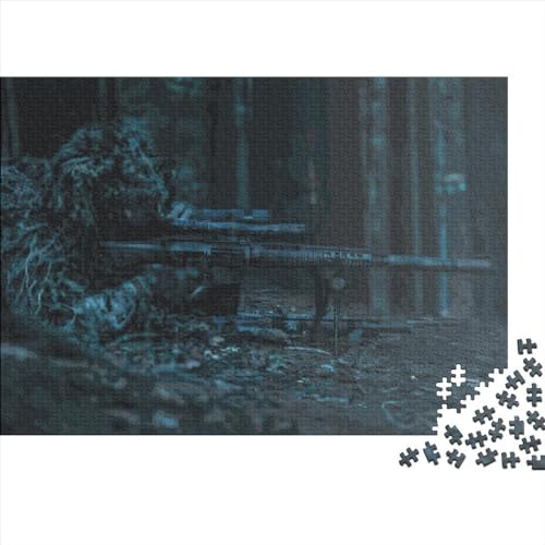 1000-teiliges Puzzle, Army Rangers, für Erwachsene und Kinder, Holzpuzzle, Lernspielzeug, 1000 Teile (75 x 50 cm) von LCZLCZ