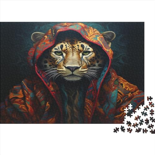 1000-teiliges Puzzle, Jaguar-Leopard, für Erwachsene, Kinder, Holzpuzzle, Lernspielzeug, 1000 Teile (75 x 50 cm) von LCZLCZ