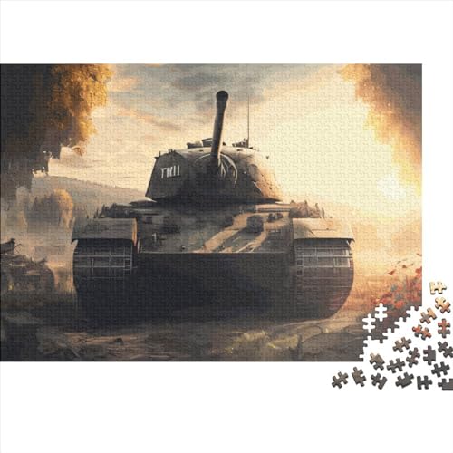 1000-teiliges Puzzle, Militärpanzer, für Erwachsene und Kinder, Holzpuzzle, Lernspielzeug, 1000 Teile (75 x 50 cm) von LCZLCZ