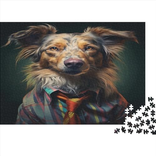 1000-teiliges Puzzle, Tierhund, für Erwachsene, Kinder, Holzpuzzle, Lernspielzeug, 1000 Teile (75 x 50 cm) von LCZLCZ