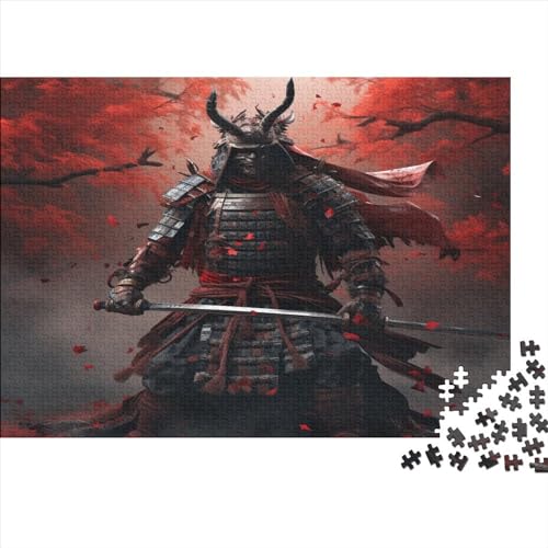 1000-teiliges Puzzle, japanischer Samurai, für Erwachsene, Kinder, Holzpuzzle, Lernspielzeug, 1000 Teile (75 x 50 cm) von LCZLCZ