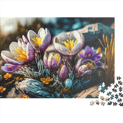 1000-teiliges Puzzle für Erwachsene, Blumenkunst, Holzpuzzle, Familienunterhaltungsspielzeug, 1000 Teile (75 x 50 cm) von LCZLCZ