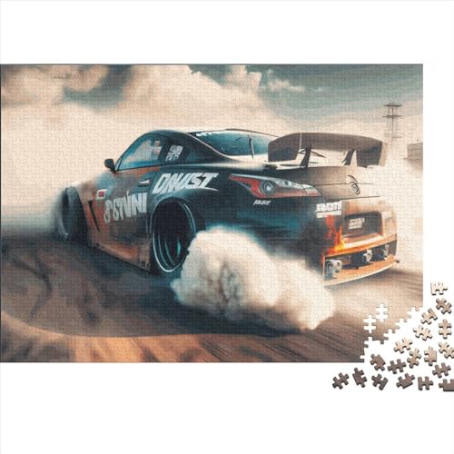 1000-teiliges Puzzle für Erwachsene, Drift-Auto-Puzzle-Sets für Familien, Holzpuzzles, Brain Challenge-Puzzle, 1000 Teile (75 x 50 cm) von LCZLCZ