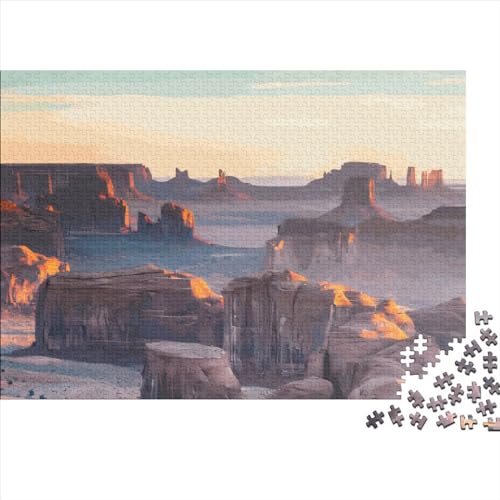 1000-teiliges Puzzle für Erwachsene, Monument Valley-Geschenke, kreative rechteckige Puzzles, Holzpuzzle 1000 Teile (75 x 50 cm) von LCZLCZ