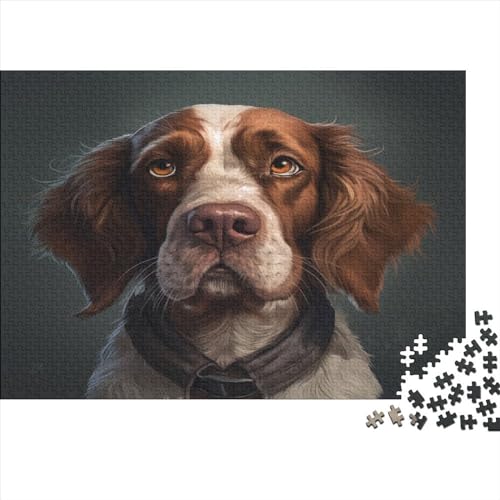1000-teiliges Puzzle für Erwachsene, Tierhund, Holzpuzzle, Familienunterhaltungsspielzeug, 1000 Teile (75 x 50 cm) von LCZLCZ