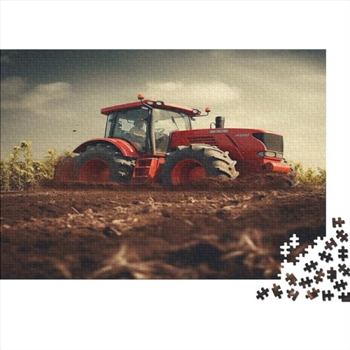 1000-teiliges rechteckiges Puzzle für Erwachsene, Bauernhof-Traktor, kreative Puzzle-Herausforderung, Spielzeugpuzzle, 1000 Teile (75 x 50 cm) von LCZLCZ