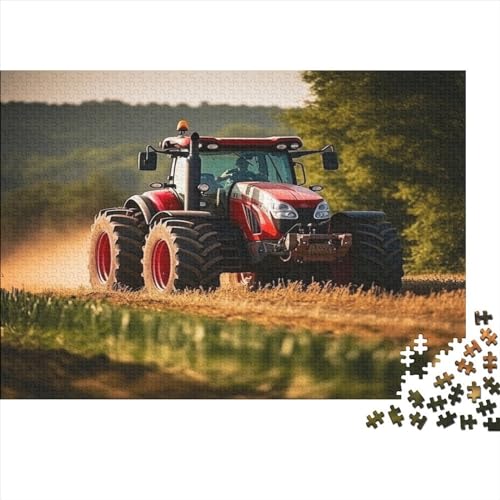 1000-teiliges rechteckiges Puzzle für Erwachsene, Bauernhof-Traktor, kreative Puzzle-Herausforderung, Spielzeugpuzzle, 1000 Teile (75 x 50 cm) von LCZLCZ