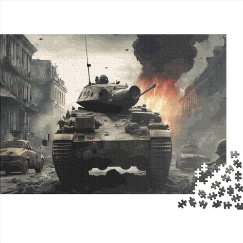 1000-teiliges rechteckiges Puzzle für Erwachsene, Militärpanzer, kreatives Puzzle, Herausforderungsspielzeug, 1000 Teile (75 x 50 cm) von LCZLCZ